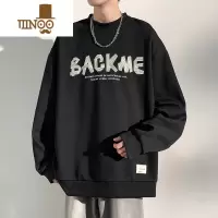 YANXU字母卫衣男士新款oversize情侣上衣服休闲长袖百搭套头衫
