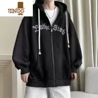 YANXU美式开衫卫衣男潮牌拉链连帽夹克外套oversize秋装新款