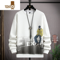 YANXU青少年圆领长袖卫衣男孩t恤初中高中学生帅气大童男装上衣