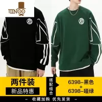 YANXU假黑色卫衣男款情侣青少年日系男生秋装上衣