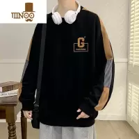 YANXU卫衣男初中生潮牌美式青少年休闲长袖宽松套头圆领男士外套