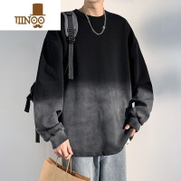 YANXU渐变扎染卫衣男士外套潮牌圆领休闲水洗男款潮流上衣服