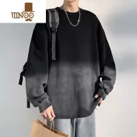 YANXU渐变扎染卫衣男士外套潮牌圆领休闲水洗男款潮流上衣服