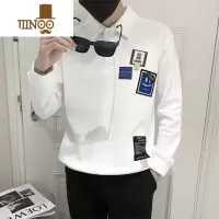 YANXU卫衣男韩版网红潮牌痞帅潮流休闲翻领polo衫长袖外套上衣服