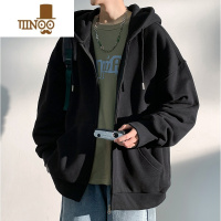 YANXU港风连帽夹克男士cleanfit高街百搭卫衣痞帅复古开衫外套潮