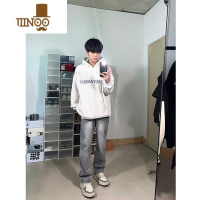 YANXUoversize美式复古500g卫衣男连帽款cleanfit情侣高街外套