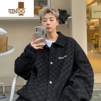 YANXU外套男2023年oversize美式高街复古hiphop潮牌痞帅大码夹克