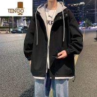 YANXU假夹克男2023新款潮牌秋装男生长袖运动休闲上衣服外套