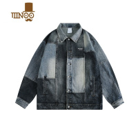 YANXU@ 美式复古牛仔外套男秋季宽松男生休闲工装夹克男款