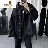 YANXU牛仔外套男潮ins2022新款休闲棒球服潮牌宽松大码夹克上衣