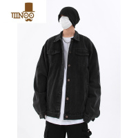 YANXUins复古高街水洗宽松慵懒风百搭显瘦牛仔外套夹克bf上衣男女