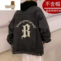 YANXU190高个子男生外套oversize美式假牛仔夹克200斤大码男装