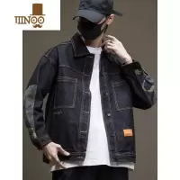 YANXU美式复古牛仔外套男2023秋季新款男生工装夹克男士高街潮牌上衣服