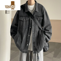 YANXU水洗复古牛仔外套男士痞帅潮牌美式潮流休闲男新款工装夹克
