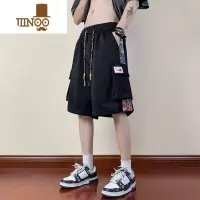 YANXU国潮工装短裤男士夏季薄款中国风复古潮牌宽松大码男款休闲五分裤