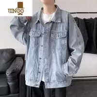 YANXU新款宽松牛仔外套男耐磨韩版工装夹克百搭港风休闲ins上衣服