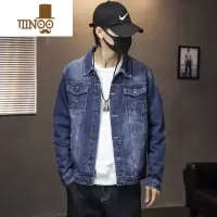YANXU2023新款复古牛仔外套男潮牌帅气宽松工装夹克