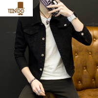 YANXU春季青年韩版休闲外套XS小码男装155短款修身牛仔夹克S矮个衣