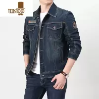 YANXU2023新款男牛仔外套夹克男休闲宽松大码工装多袋时尚上衣男装
