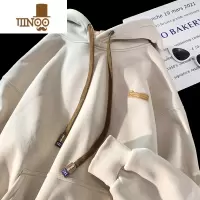 YANXU520g卫衣男美式复古宽松休闲衣服潮牌痞帅套头连帽外套