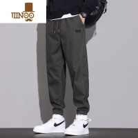 YANXU休闲裤男秋季2023新款潮牌宽松束脚百搭运动九分工装裤子男士