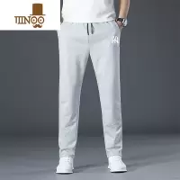 YANXU卫裤男士夏季薄款潮牌宽松直筒运动裤2023夏天弹力透气休闲裤子男