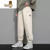YANXU裤子男款夏季薄款冰丝2023新款束脚九分运动卫裤工装男士休闲长裤
