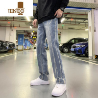 YANXU牛仔裤男士高街潮牌男裤直筒裤男生长裤阔腿裤夏季裤子男款休闲裤