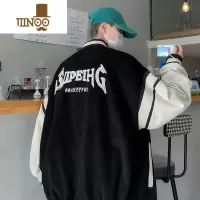 YANXU灯芯绒外套男冬感痞帅炸街刺绣夹克休闲潮牌美式复古衣服