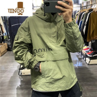 YANXU日系cityboy工装外套男美式复古潮牌高街连帽冲锋衣套头夹克