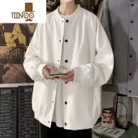 YANXU纯色夹克男韩版ins宽松潮流百搭帅气棒球服学生外套
