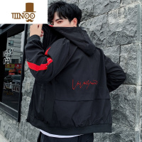 YANXU新款连帽夹克男韩版潮流潮牌装男士上衣服工装学生外套