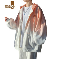 YANXU渐变开衫卫衣外套男女ins潮bf加绒宽松韩版连帽上衣情侣夹克