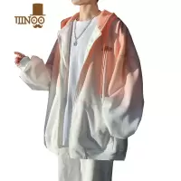 YANXU渐变开衫卫衣外套男女ins潮bf加绒宽松韩版连帽上衣情侣夹克