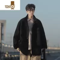 YANXU美式复古外套男士新款宽松oversize高街潮牌百搭休闲工装夹克