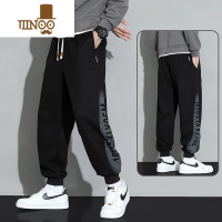 YANXU华夫格裤子男士2023新款宽松束脚卫裤男款百搭运动休闲长裤