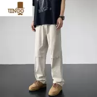 YANXU工装裤男春季美式复古百搭休闲裤子直筒宽松高街伐木长裤