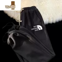 YANXU裤子男士夏季2023新款潮牌宽松束脚卫裤男生痞帅百搭休闲抽绳长裤