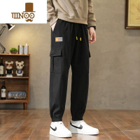 YANXU青少年裤子男士2023新款韩版潮流中学生休闲运动工装裤九分