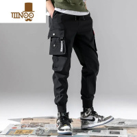 YANXU男士工装裤韩版潮流青少年高中学生百搭潮牌束脚休闲长裤子