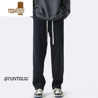 YANXU美式卫裤男纯色百搭高街休闲长裤子潮牌宽松直筒运动裤