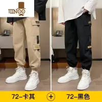 YANXU工装裤子男夏季薄款九分束脚裤男款美式潮牌宽松运动男生休闲长裤