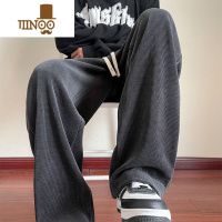 YANXU美式灯芯绒裤子男垂感宽松直筒卫裤潮牌百搭阔腿休闲长裤