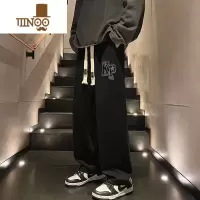 YANXU直筒裤子男款2023新款潮牌运动长裤男生美式宽松阔腿休闲裤