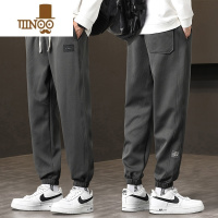 YANXU男装休闲卫裤男士九分潮牌2023夏季新款宽松束脚运动长裤子款