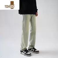 YANXU夏季泥黄水洗牛仔裤男士薄款美式vibe高街潮牌夏天男生休闲长裤子
