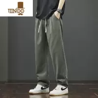 YANXU工装休闲裤子男士2023新款垂感直筒宽松秋季潮牌美式男生阔腿长裤