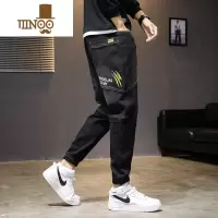 YANXU2023款男士牛仔裤男潮牌束脚工装长裤子男秋季休闲百搭哈伦裤