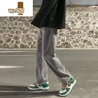 YANXU潮牌牛仔裤男夏季宽松薄款直筒长裤ins潮流高街时尚男生休闲裤子
