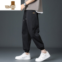 YANXU裤子男士夏季潮牌冰丝薄款百搭九分夏天凉感男生运动束脚休闲长裤